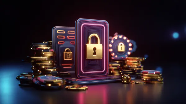 ক্যাসিনো-থিমযুক্ত ব্যাকগ্রাউন্ডে কেউ তার ডিভাইস ব্যবহার করছেন—যা DC44–এ মসৃণভাবে অ্যাকাউন্টে পুনরায় প্রবেশের অভিজ্ঞতাকে তুলে ধরে।